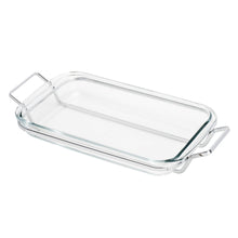 Lade das Bild in den Galerie-Viewer, Glass Rectangular Bakeware Serving Dish 37x23cm.
