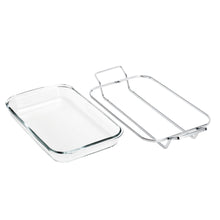 Lade das Bild in den Galerie-Viewer, Glass Rectangular Bakeware Serving Dish 37x23cm.

