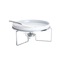 Lade das Bild in den Galerie-Viewer, Silver Plated Serving Chafing Dish with Knife 27x14cm.
