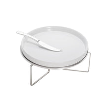 Lade das Bild in den Galerie-Viewer, Silver Plated Serving Chafing Dish with Knife 27x14cm.
