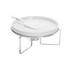 Lade das Bild in den Galerie-Viewer, Silver Plated Serving Chafing Dish with Knife 27x14cm.
