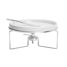 Lade das Bild in den Galerie-Viewer, Silver Plated Serving Chafing Dish with Knife 27x14cm.
