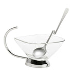 Caribbean Stainless Steel Gravy Boat with Spoon 450ml.