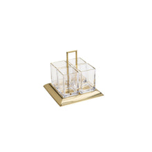 Lade das Bild in den Galerie-Viewer, Torcello Golden Steel Cutlery Holder 24X22cm.
