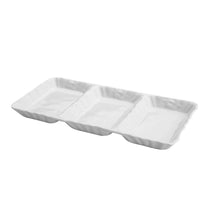 Load image into Gallery viewer, White porcelain three-compartment tray 
